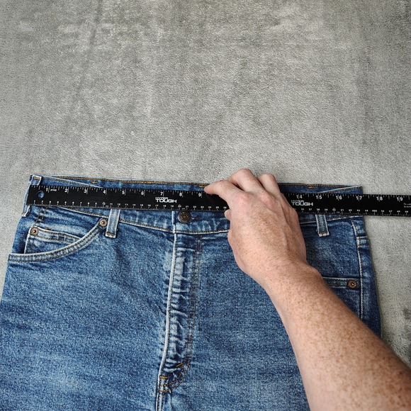 VTG Levis Shorts Men's 33 Blue 517 Cut‎ Off Jean Shorts Made In USA Denim - Picture 12 of 12